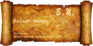 Balogh Médea névjegykártya